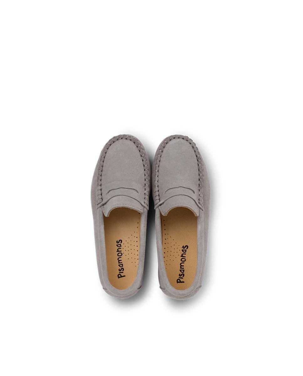 Mocasines de niños serraje antifaz - Pisamonas - Gris claro Gris claro-5