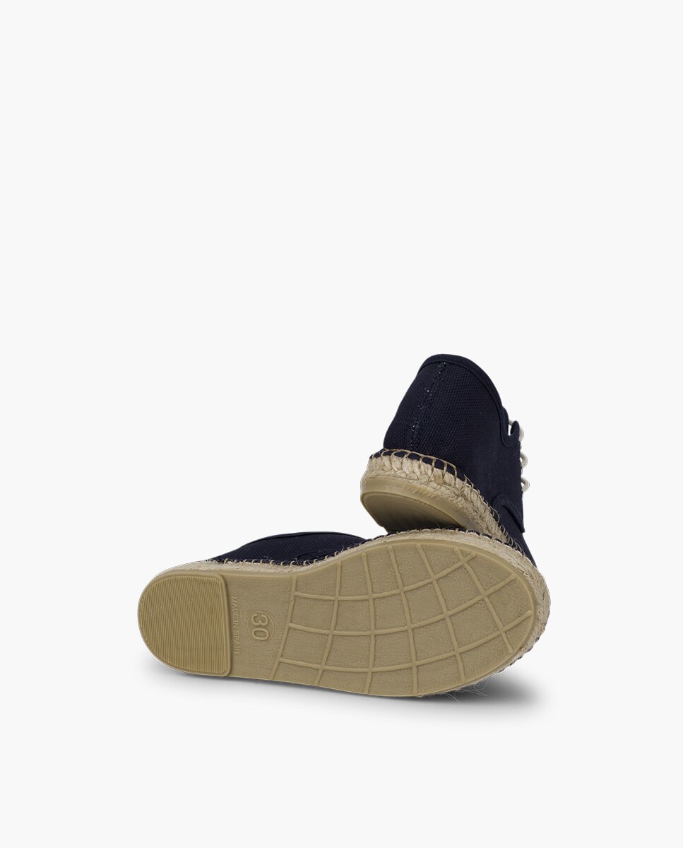 Zapatos de cordones de niños de lona con base alpargata - Pisamonas - Azul marino Azul marino-2