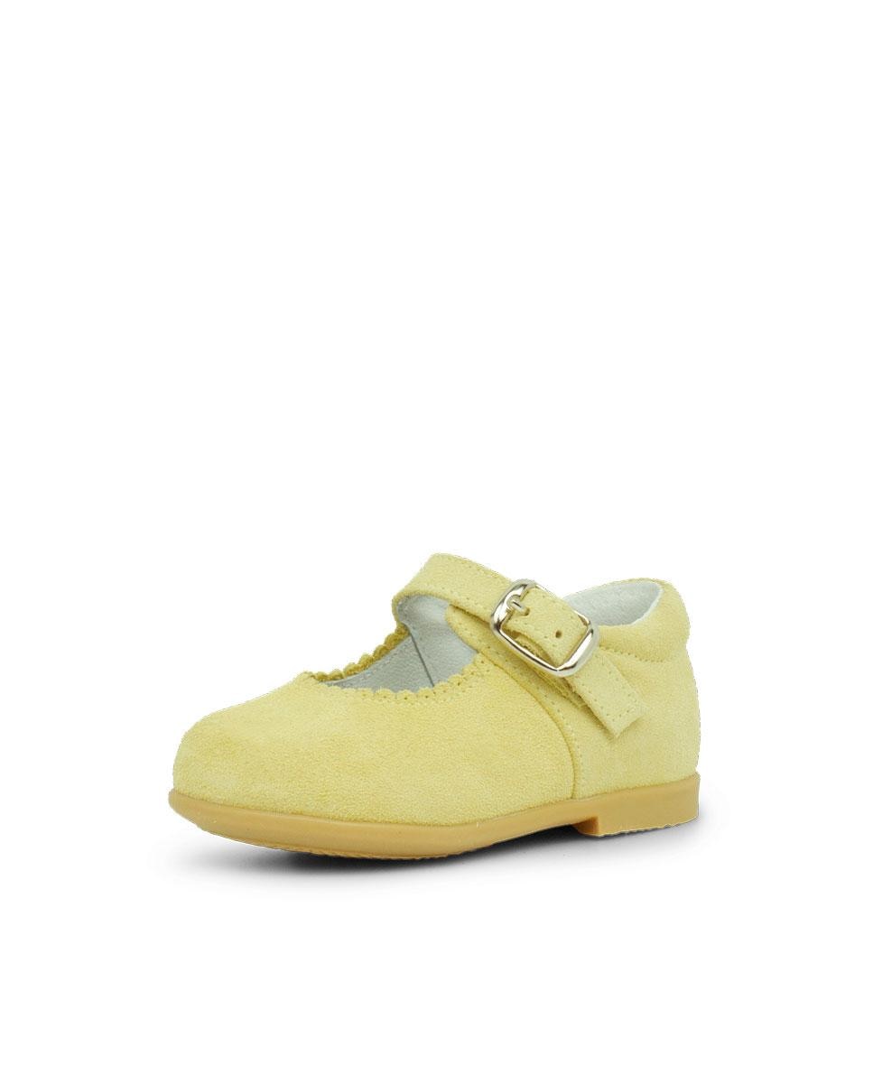 Merceditas de bebé serraje hebilla - Amarillo limón Amarillo limón-2