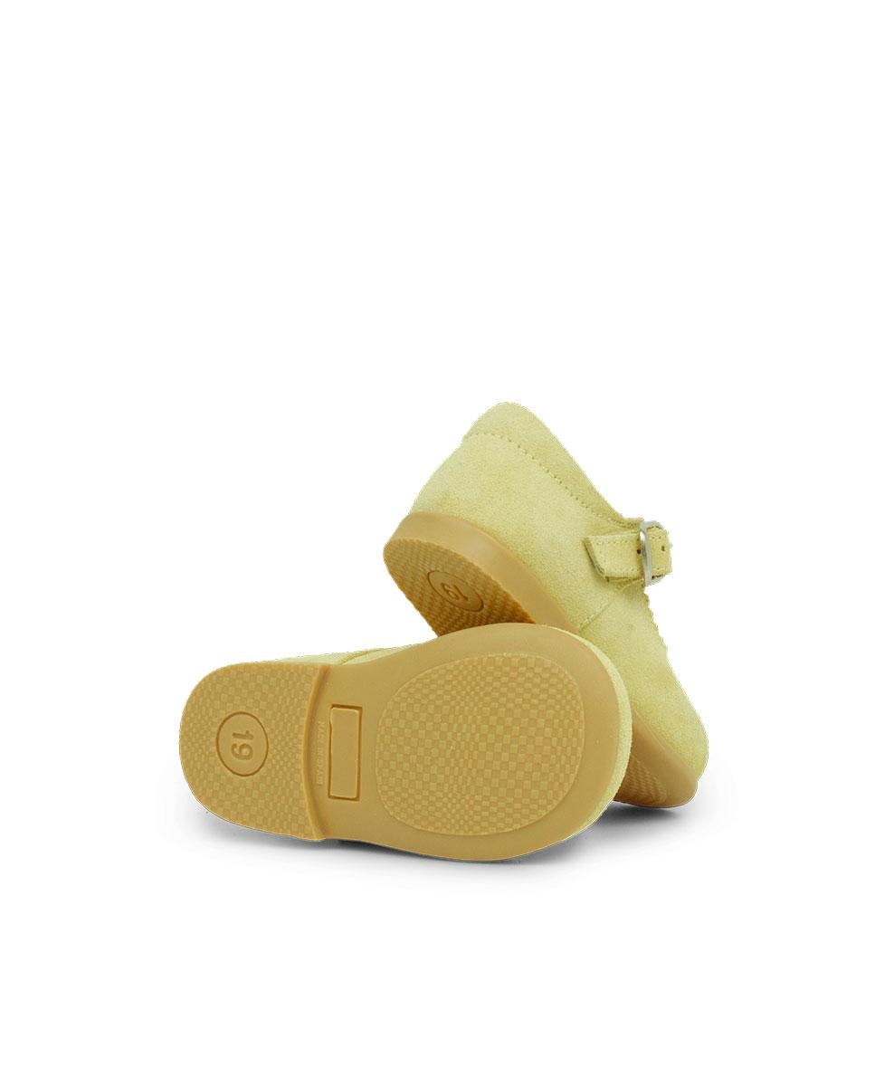 Merceditas de bebé serraje hebilla - Amarillo limón Amarillo limón-3