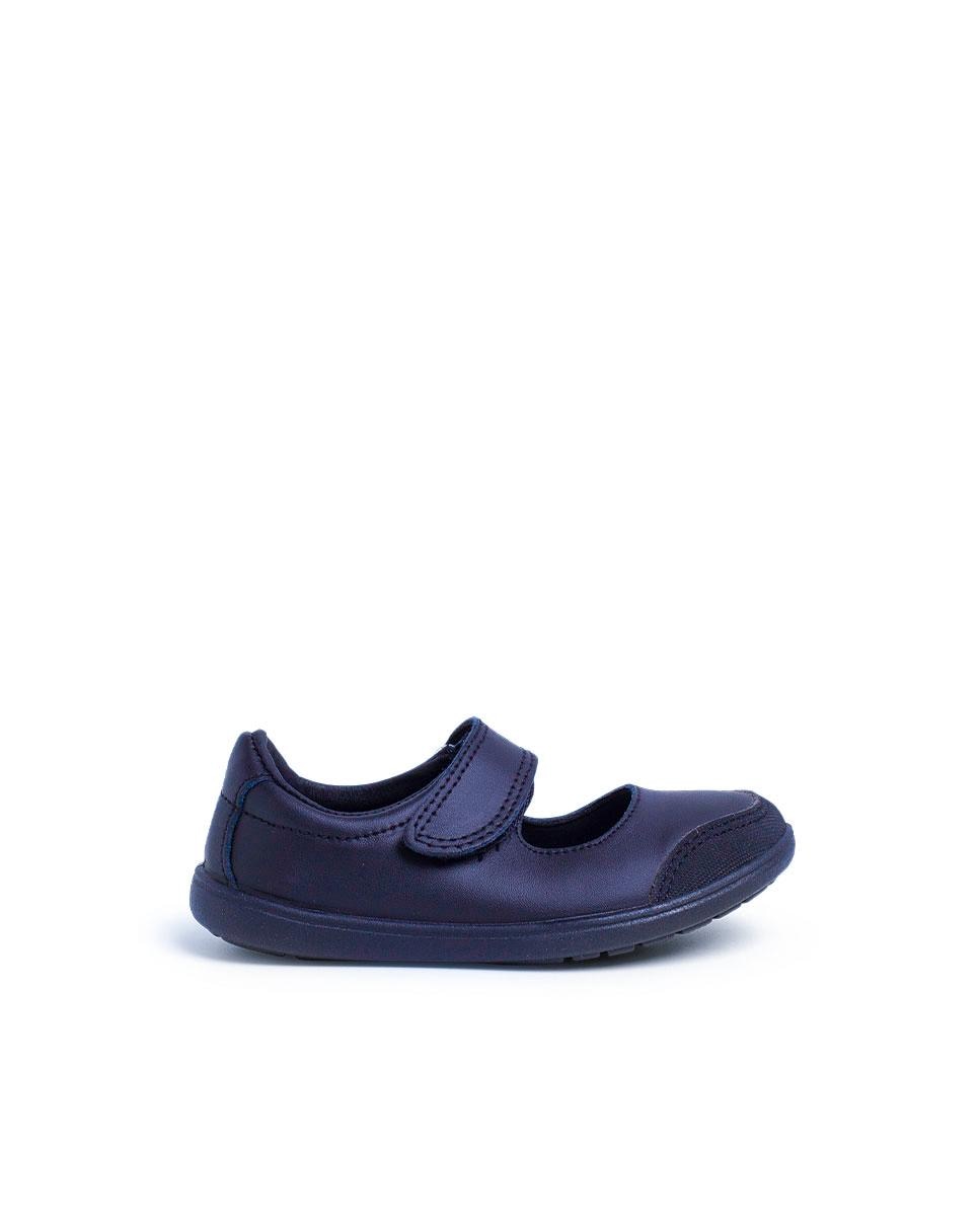 Merceditas de niña de piel lavable - Pisamonas - Azul marino Azul marino-1