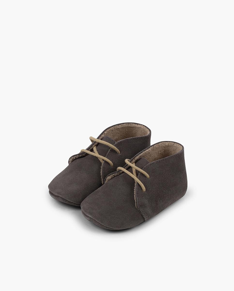 Botas pisacacas de bebé de piel - Pisamonas - Gris oscuro Gris oscuro-4