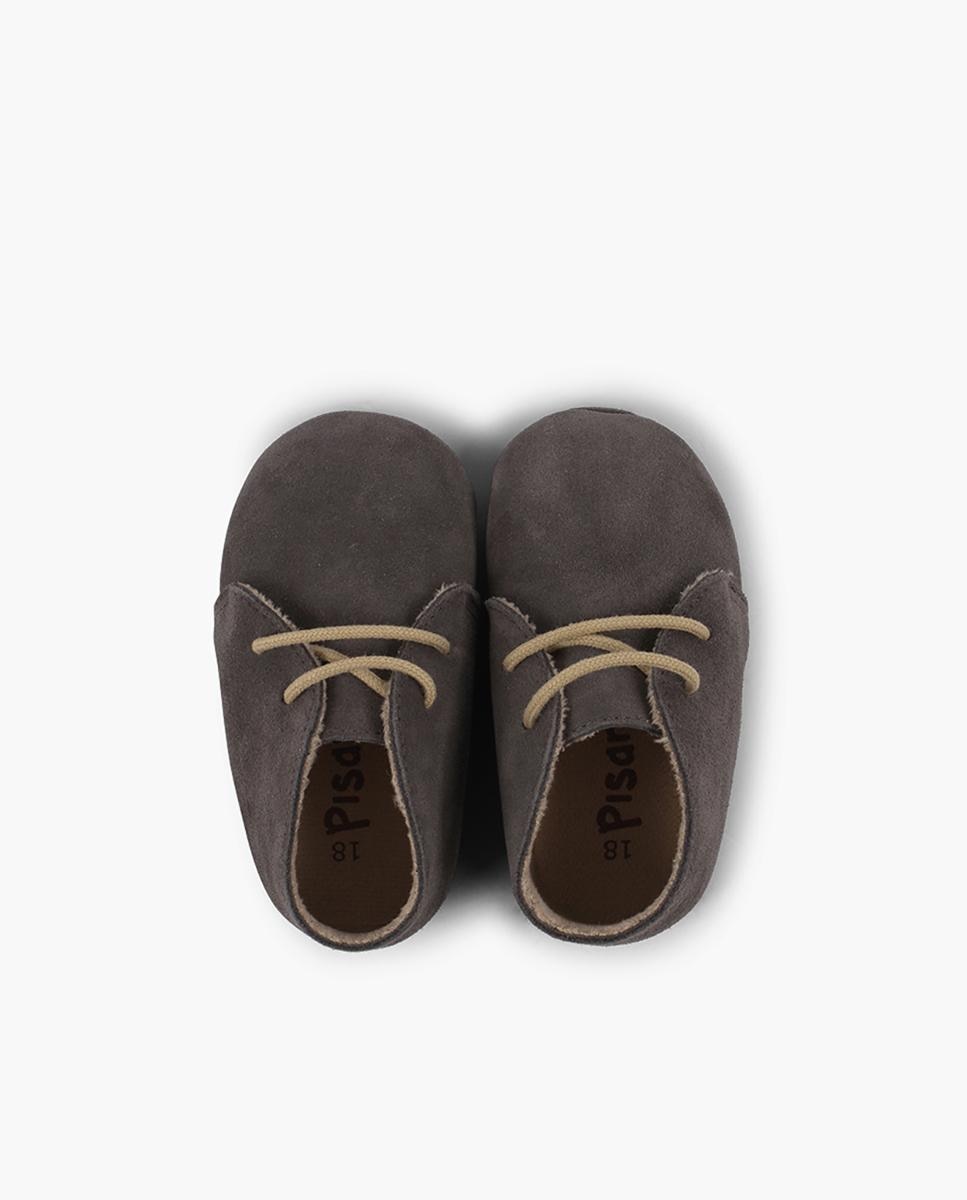 Botas pisacacas de bebé de piel - Pisamonas - Gris oscuro Gris oscuro-5