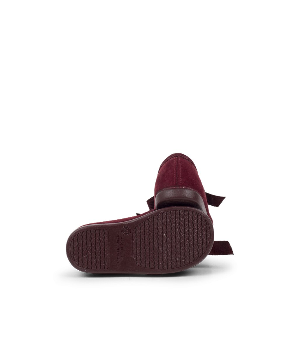 Imagen 2 de Zapato de cordones de bebé con lazo y picados - Pisamonas - Burdeos Burdeos