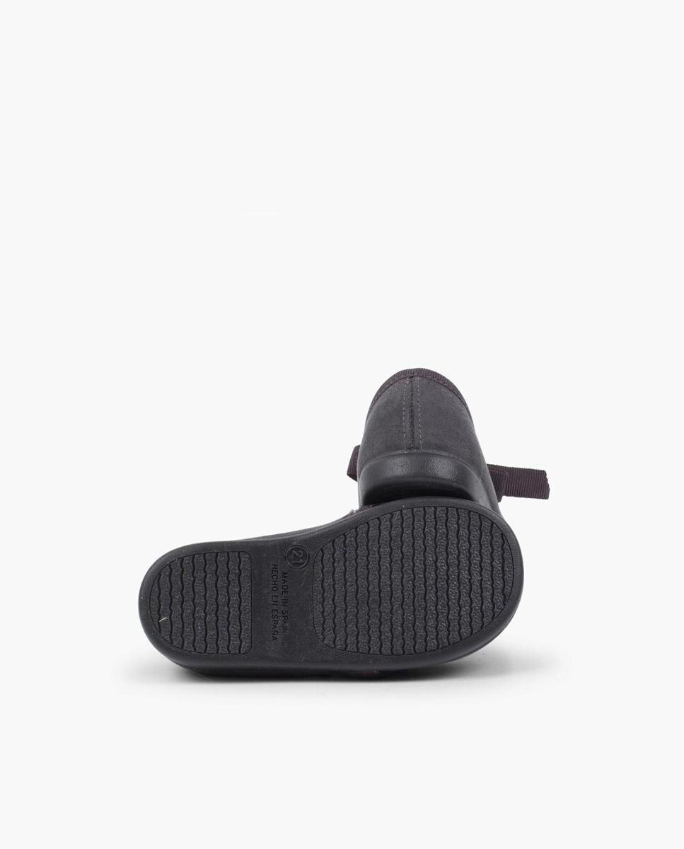 Imagen 3 de Zapato de cordones de bebé con lazo y picados - Pisamonas - Gris oscuro Gris oscuro