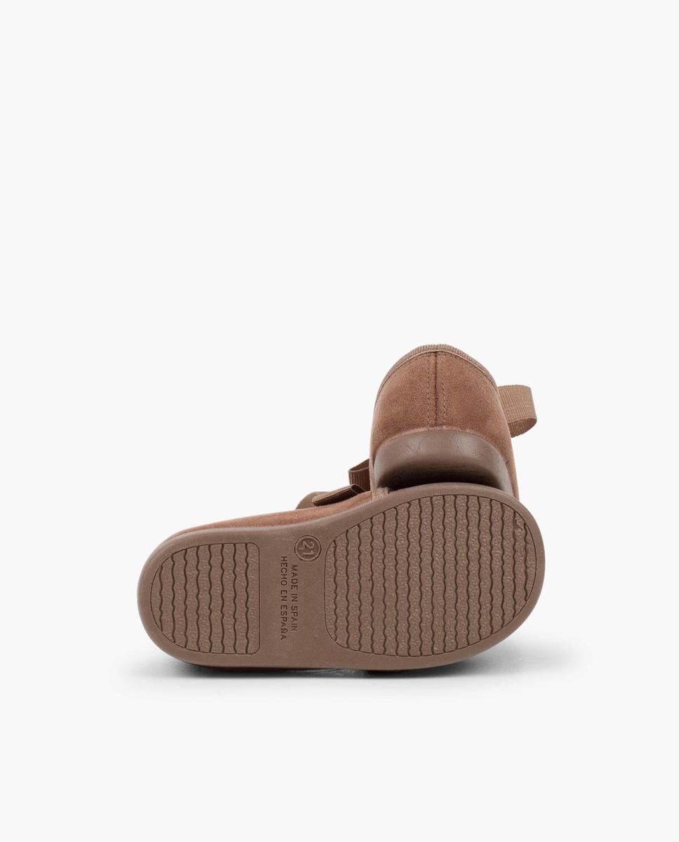 Imagen 3 de Zapato de cordones de bebé con lazo y picados - Pisamonas - Marrón Marrón