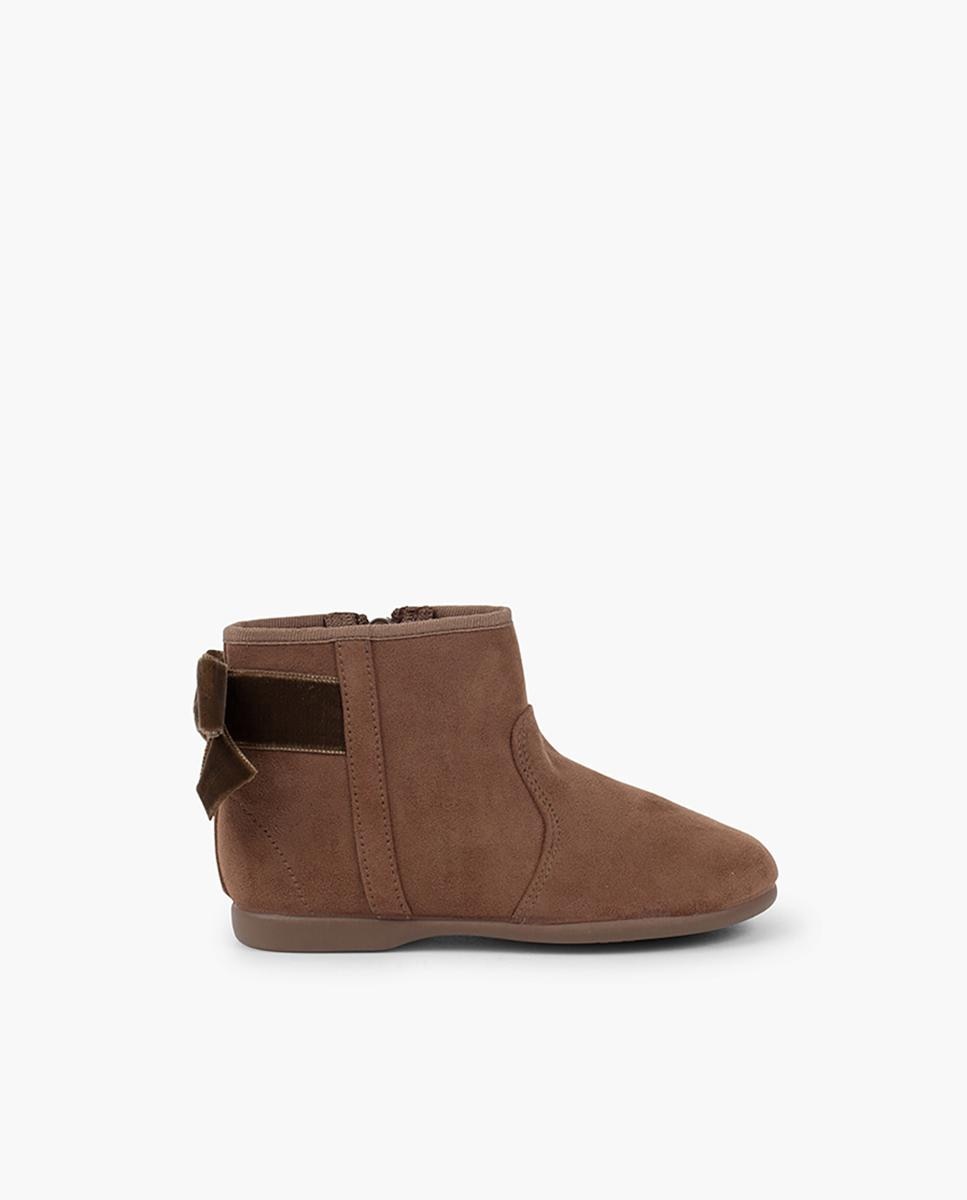 Botas de niños con lazo terciopelo y cremallera - Pisamonas - Topo Topo-1