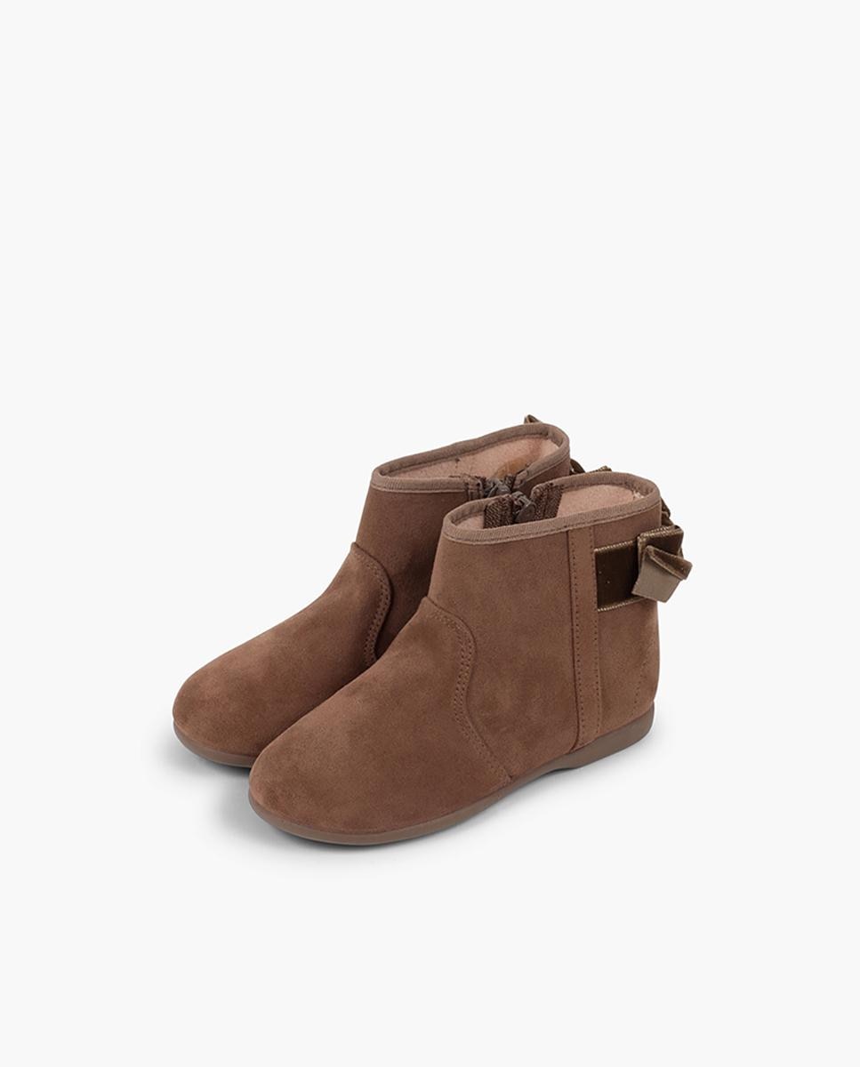 Botas de niños con lazo terciopelo y cremallera - Pisamonas - Topo Topo-4