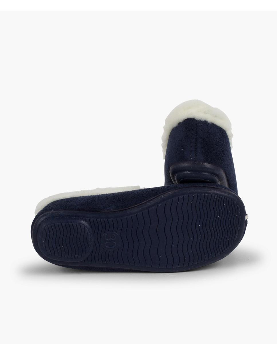 Zapatillas de casa abiertas de Niño Casa Bamara forro tipo Borrego - Pisamonas - Azul marino Azul marino-3