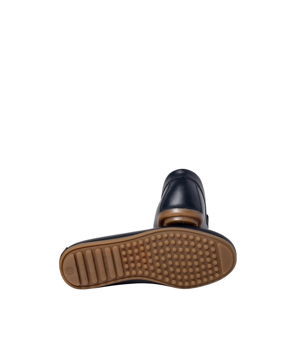 Mocasines Niño De Cuero Con Antifaz Y Suela Antideslizante