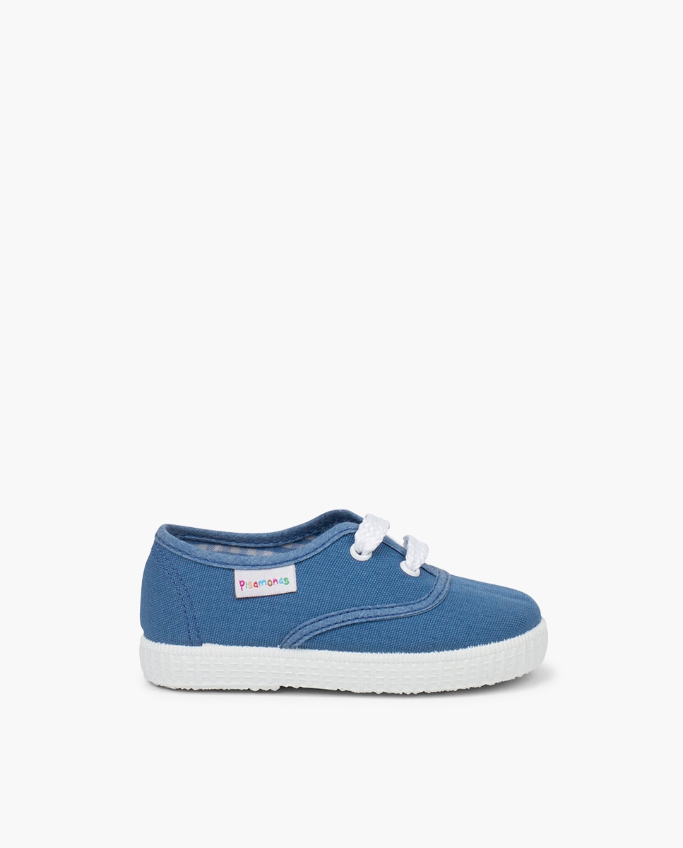 Zapatillas deportivas de bebé niña de cordones - Pisamonas - Azul Azul-1