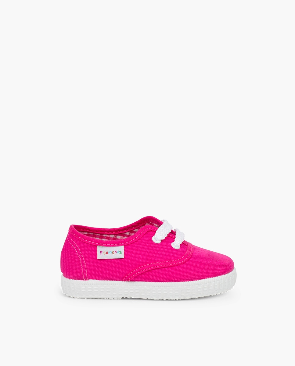 Zapatillas deportivas de bebé niña de cordones - Pisamonas - Magenta Magenta-1