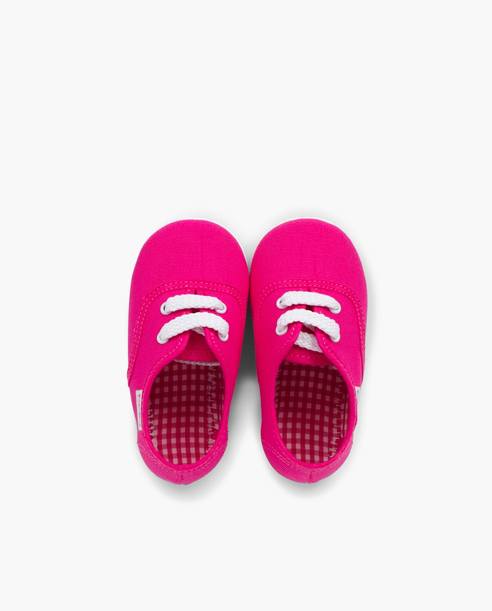 Zapatillas deportivas de bebé niña de cordones - Pisamonas - Magenta Magenta-4