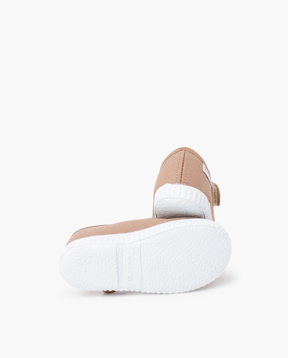 Pepitos Niños cinta adhesiva tipo zapatilla en blanco - Pisamonas - Marrón claro Marrón claro-2