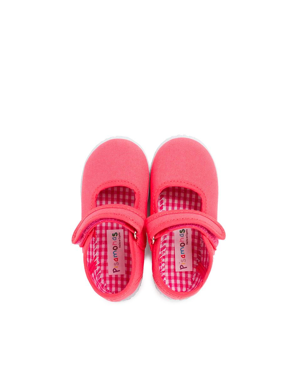 Merceditas Niña cinta adhesiva Suela tipo Zapatillas en blanco - Pisamonas - Coral Coral-5