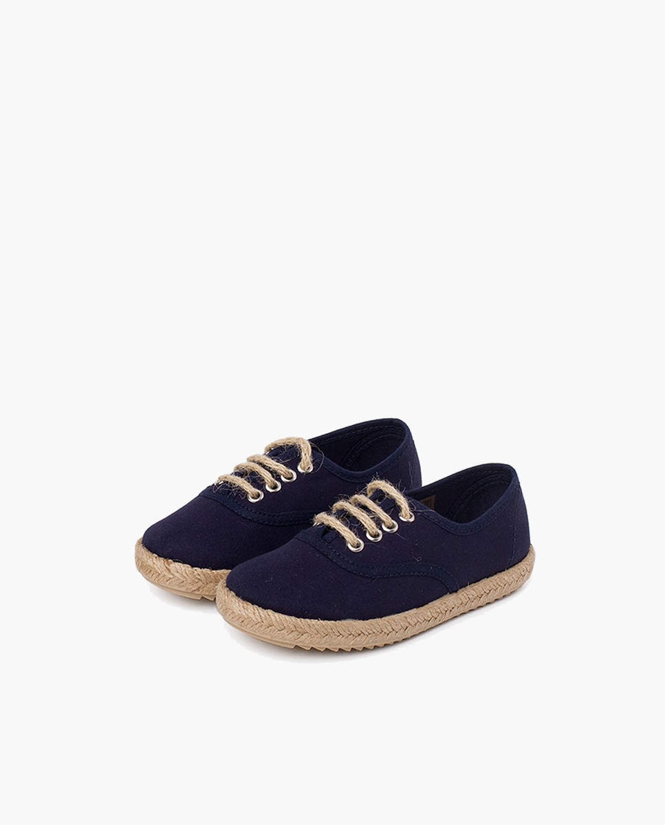 Pisamonas - Zapatillas de lona de niño con suela de yute.