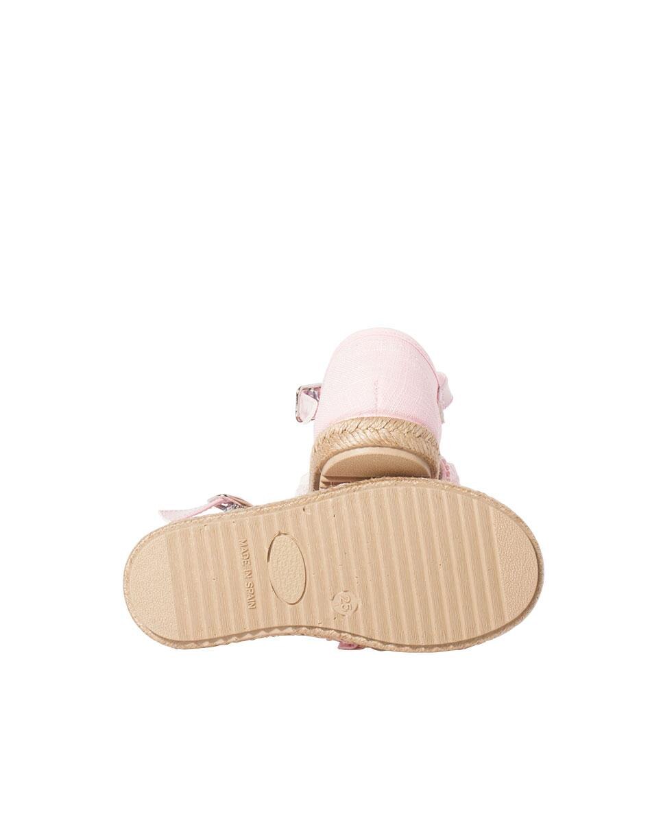 Alpargatas de niña con puntillas - Pisamonas - Rosa Rosa-3