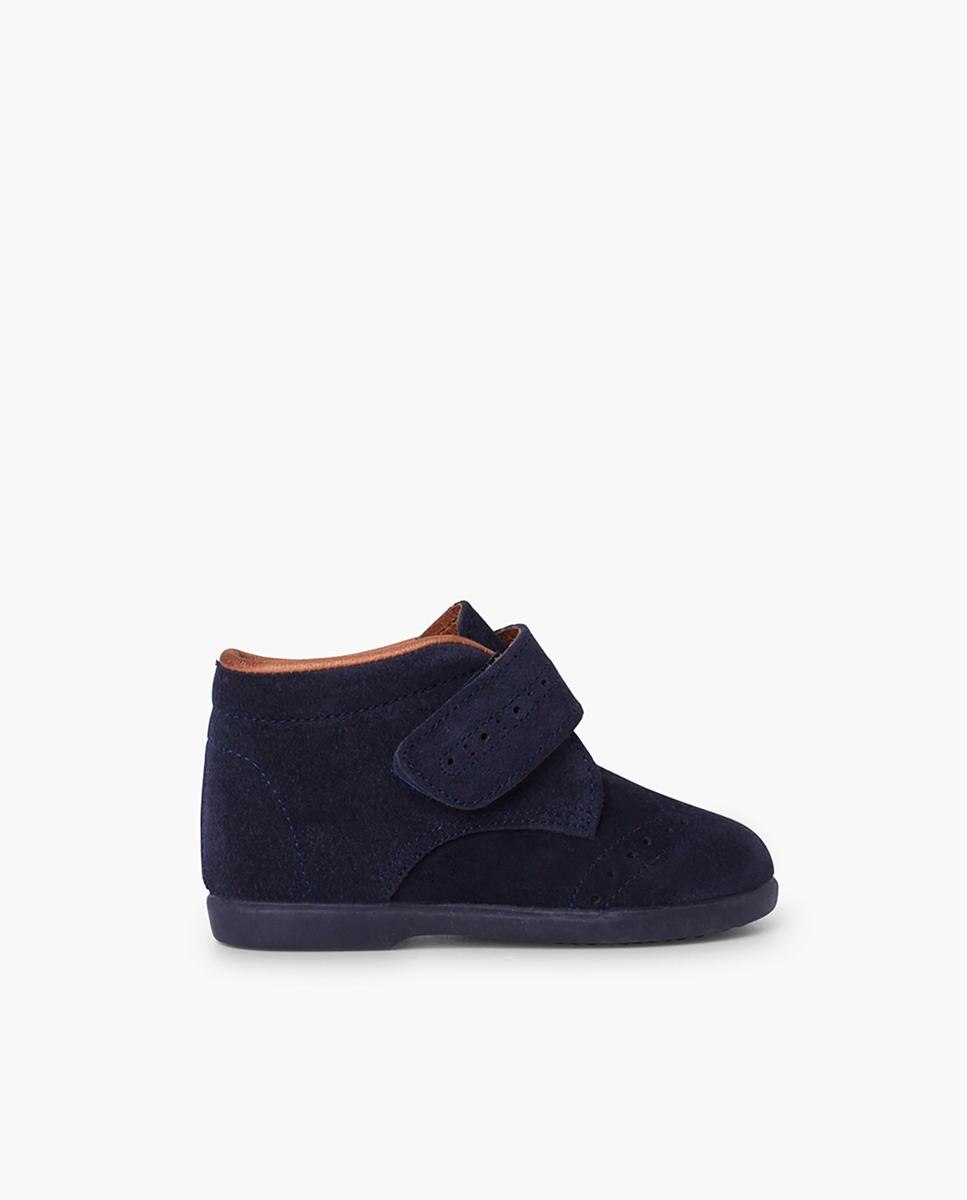 Botas de bebé con picados pequeños tira - Pisamonas - Azul marino Azul marino-1