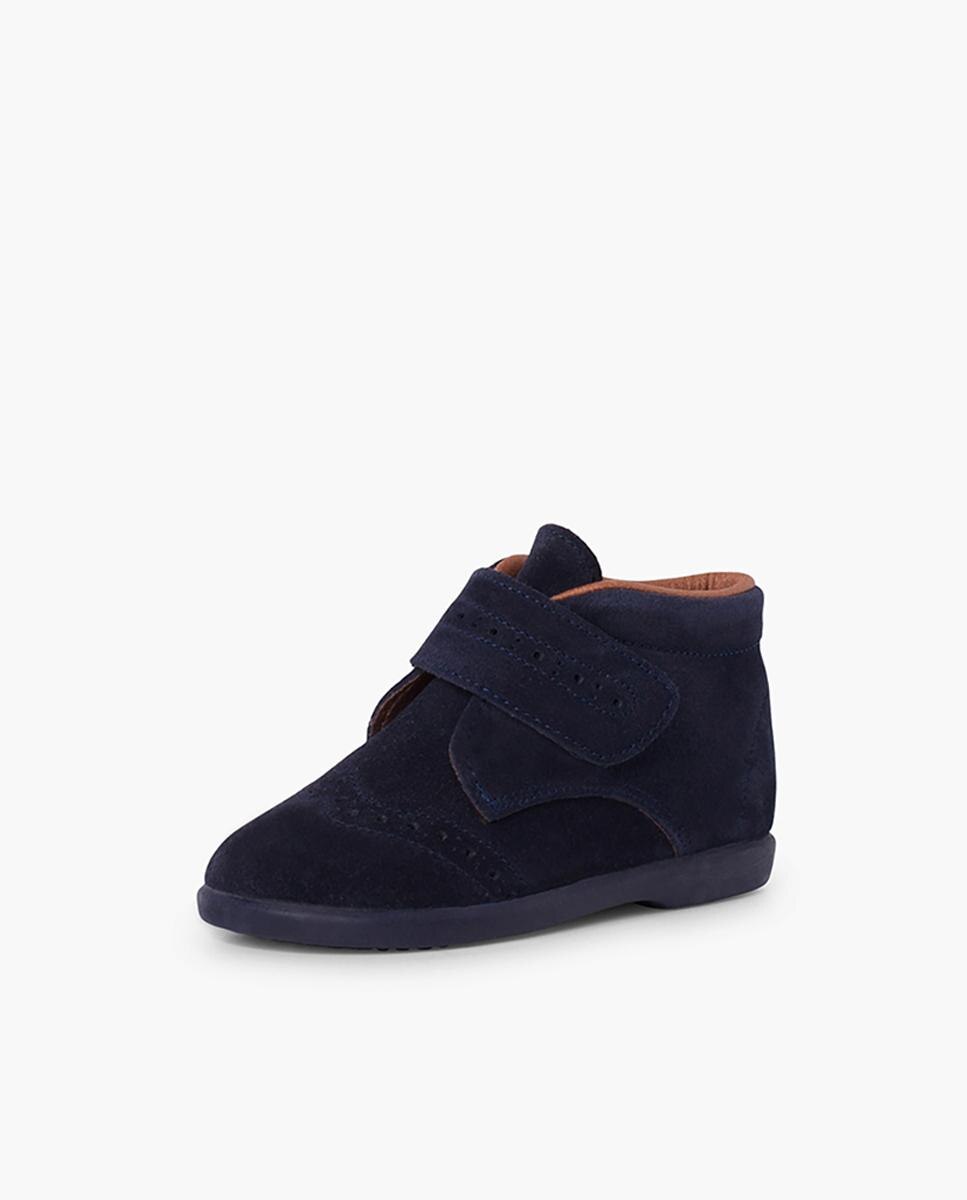 Botas de bebé con picados pequeños tira - Pisamonas - Azul marino Azul marino-2
