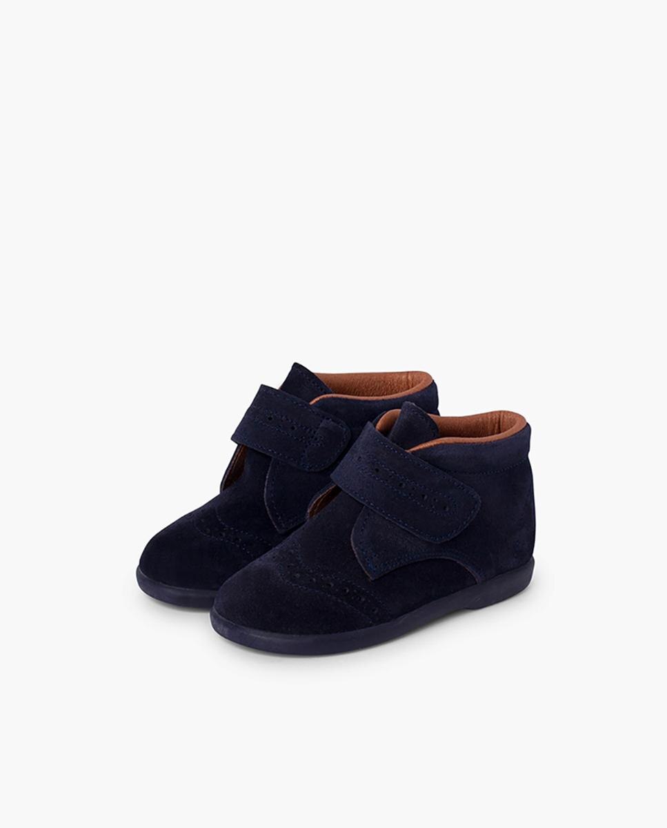 Botas de bebé con picados pequeños tira - Pisamonas - Azul marino Azul marino-4