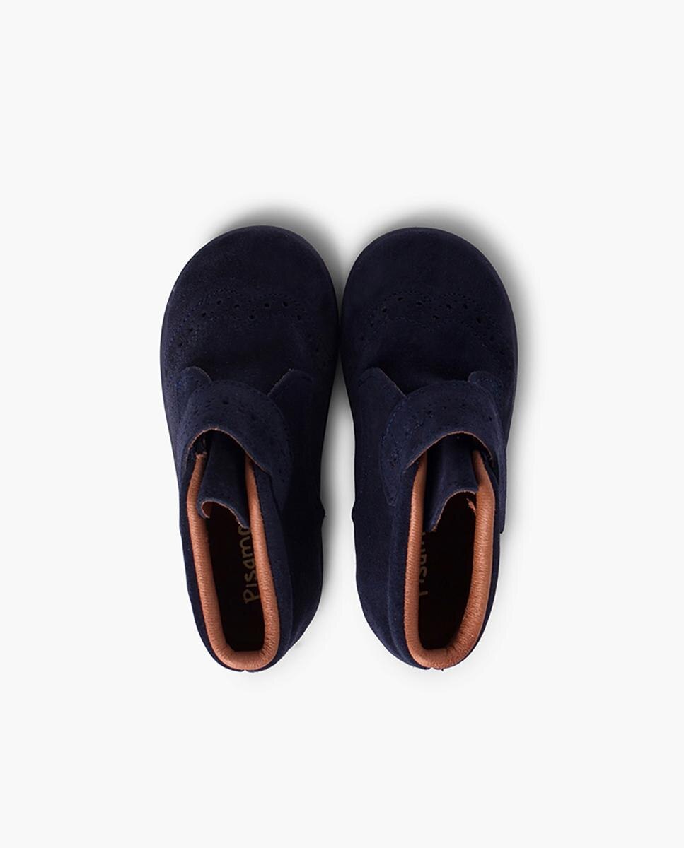 Botas de bebé con picados pequeños tira - Pisamonas - Azul marino Azul marino-5