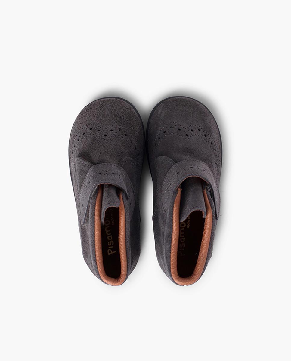 Botas de bebé con picados pequeños tira - Pisamonas - Gris oscuro Gris oscuro-5