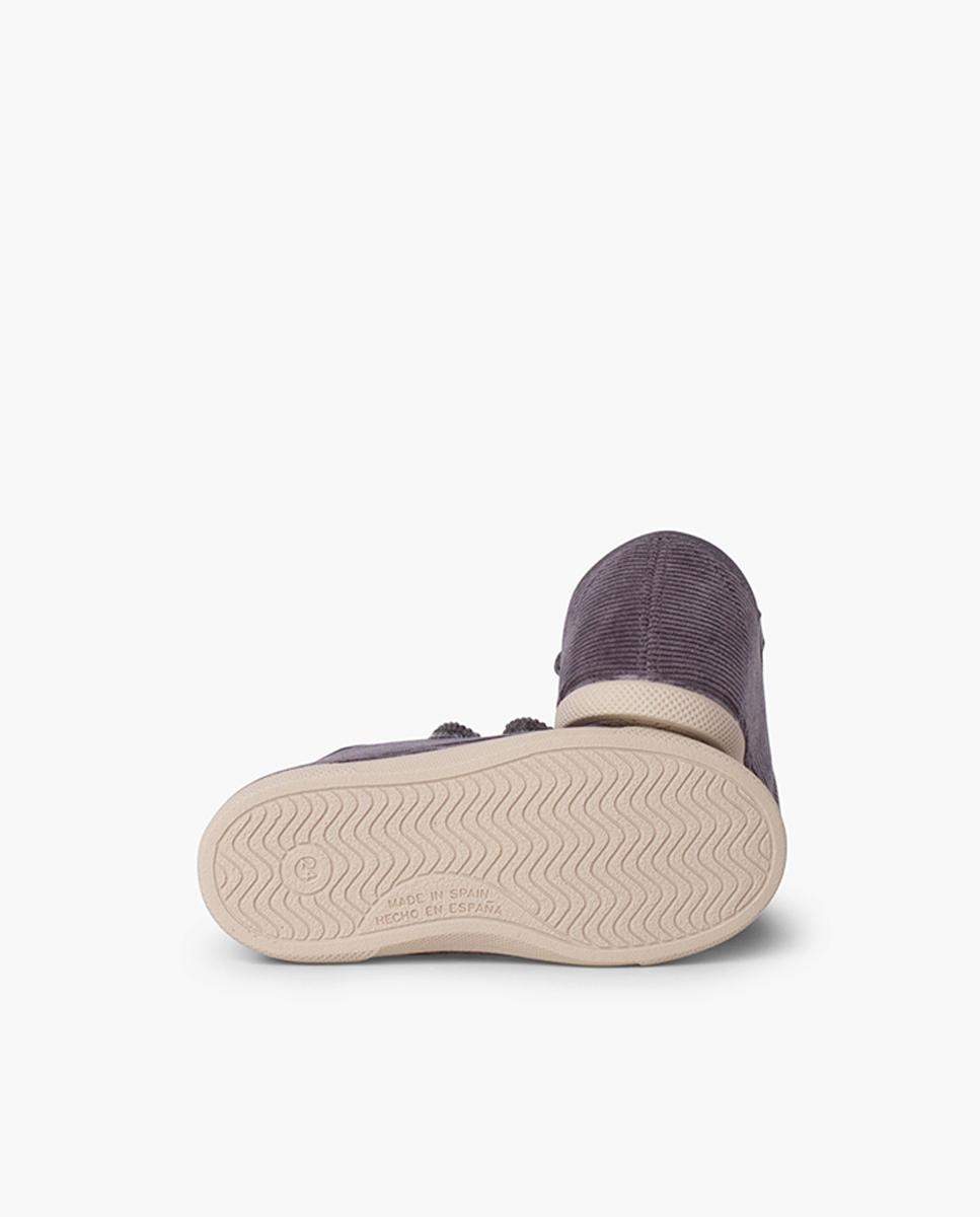 Zapatillas de lona de bebé niño con doble cierre en gris - Pisamonas - Gris oscuro Gris oscuro-3
