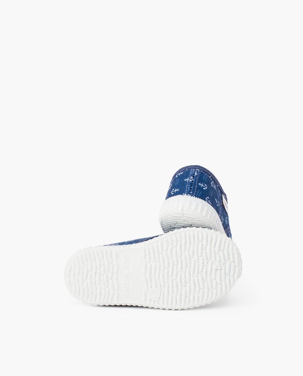 Zapatillas deportivas de bebé lona estampada - Pisamonas - Azul / Blanco Azul / Blanco-2