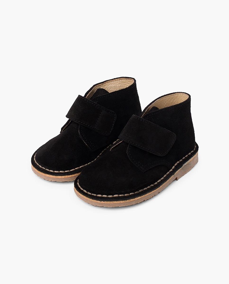 Botas de Bebé Niño Botas Safari tira adherente - Pisamonas - Negro Negro-4