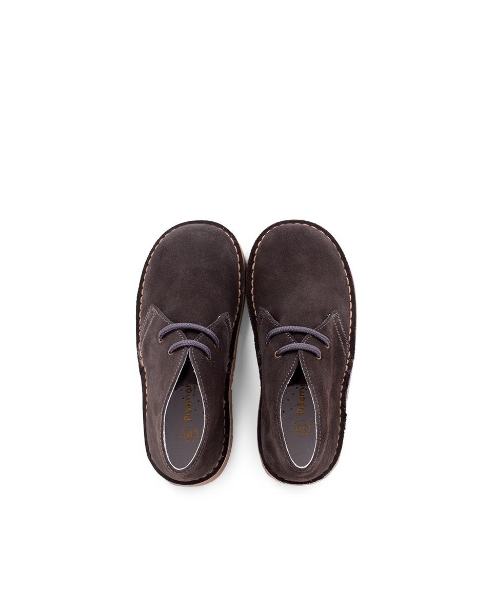 Botas de niños estilo safari cordones - Pisamonas - Gris oscuro Gris oscuro-5