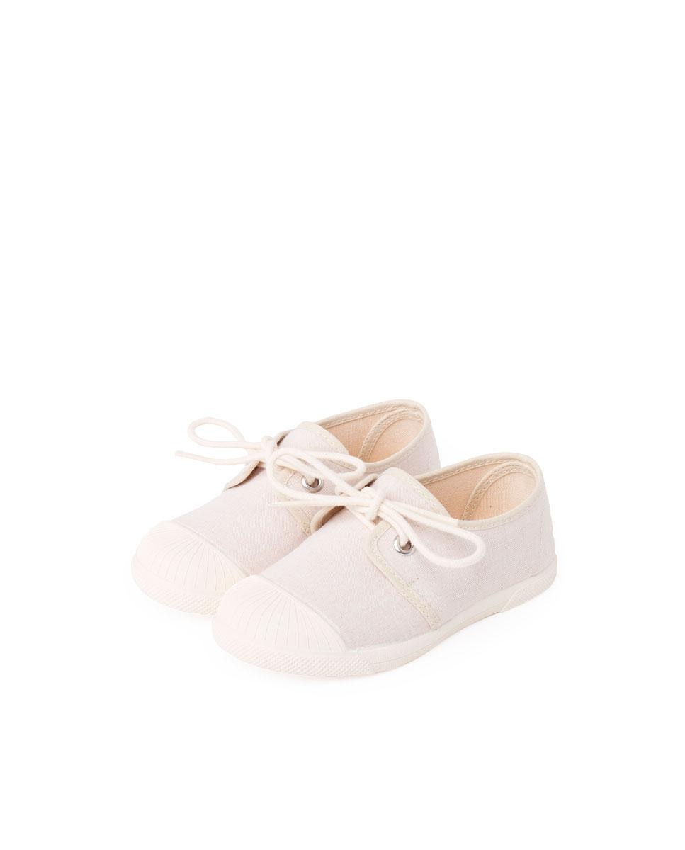 Zapatillas de lona de bebé con puntera de goma - Pisamonas - Beige Beige-4