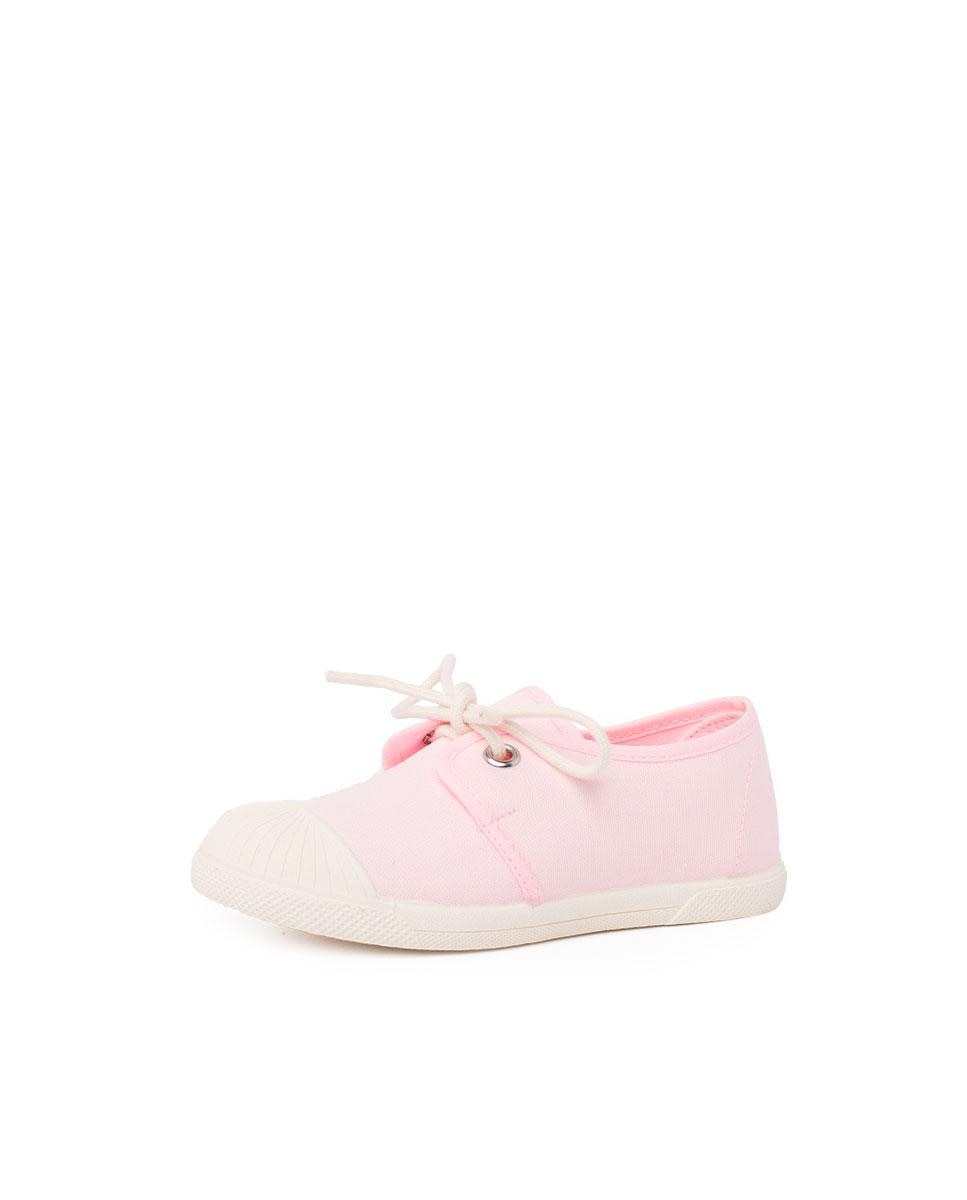 Zapatillas de lona de bebé con puntera de goma - Pisamonas - Rosa pastel Rosa pastel-2