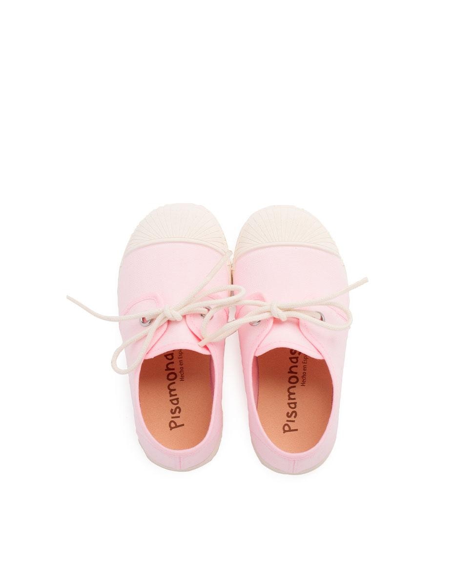 Zapatillas de lona de bebé con puntera de goma - Pisamonas - Rosa pastel Rosa pastel-5