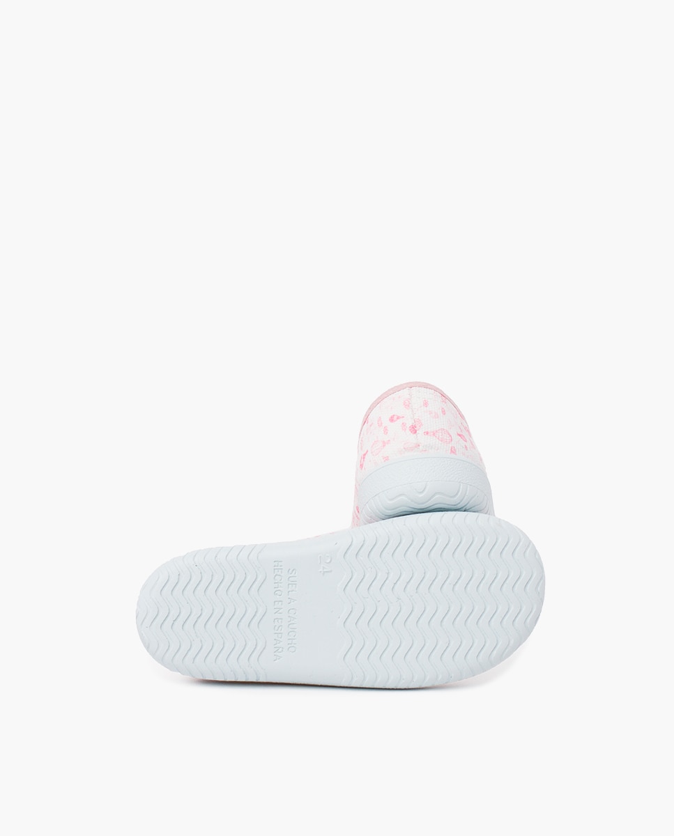 Zapatillas deportivas de bebé cordones lona globitos - Pisamonas - Rosa / Blanco Rosa / Blanco-2