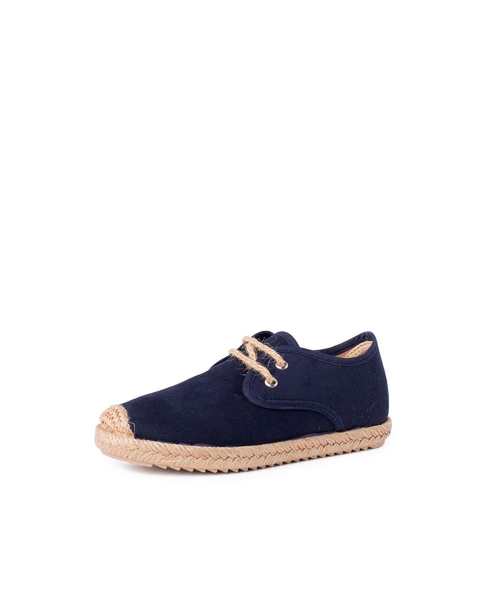 Zapatos de cordones de niño con suela de yute - Azul marino Azul marino-2