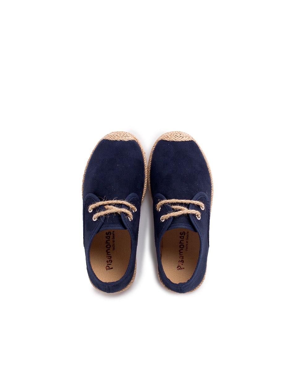 Zapatos de cordones de niño con suela de yute - Azul marino Azul marino-5