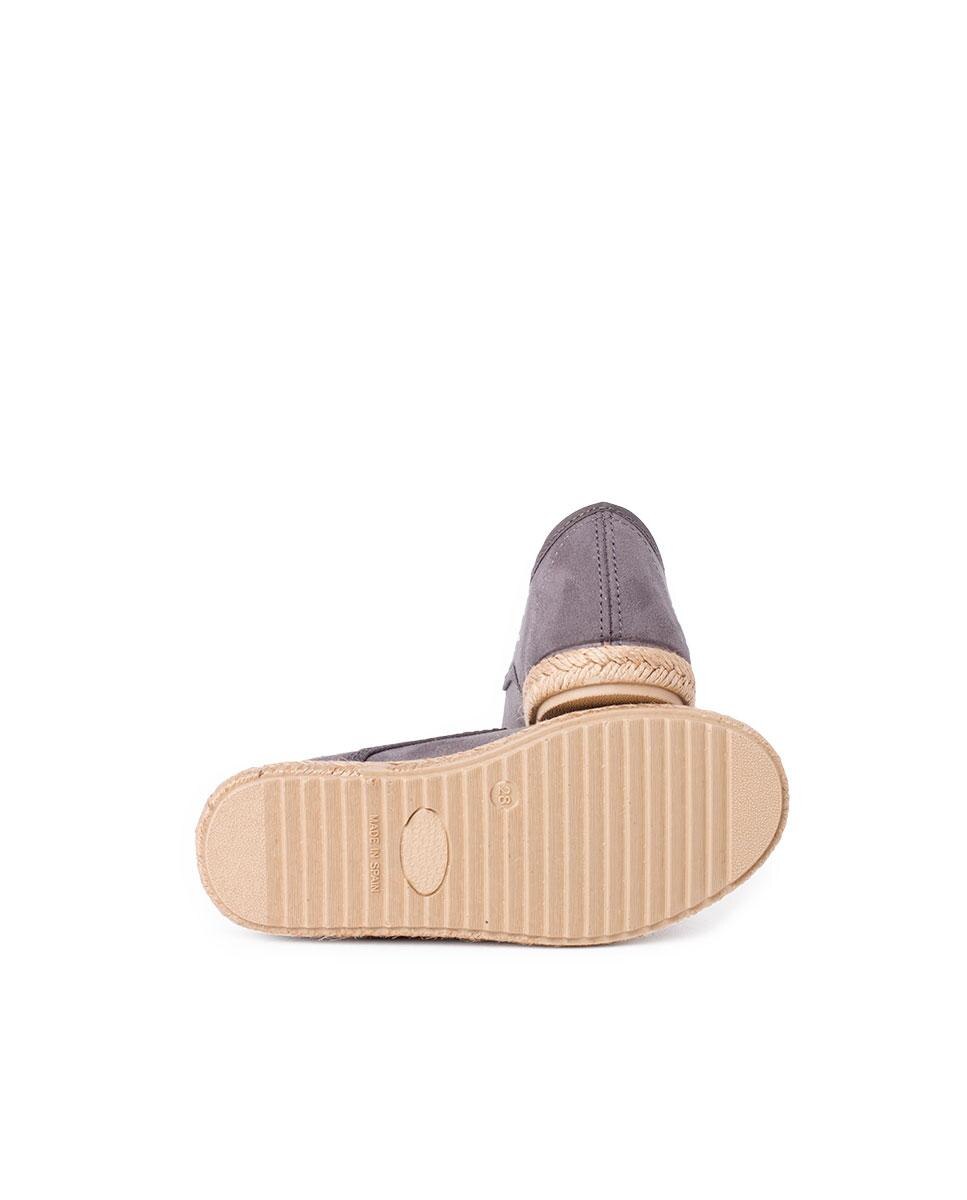 Zapatos de cordones de niño con suela de yute - Gris Gris-3