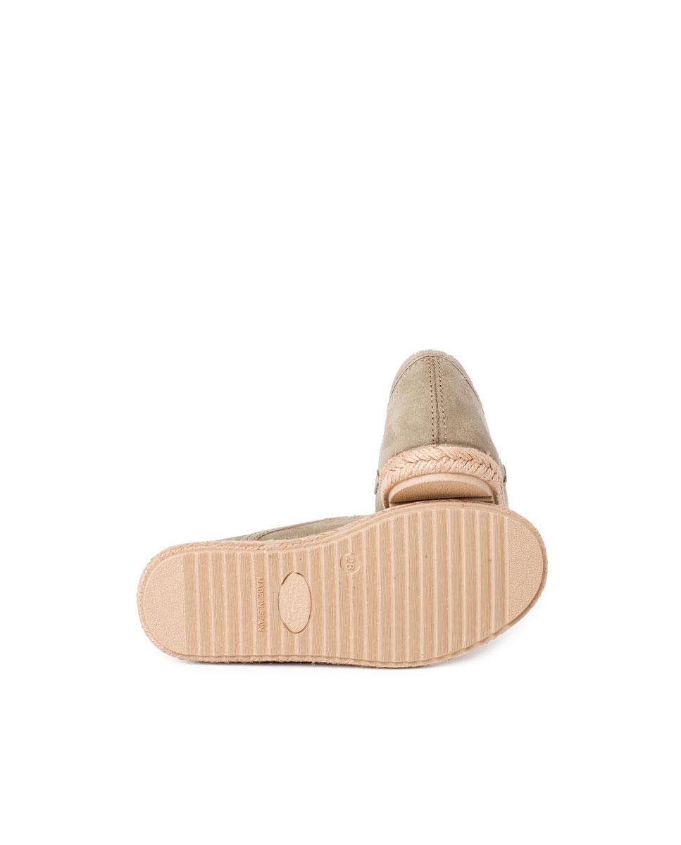 Zapatos de cordones de niño con suela de yute - Verde Verde-3
