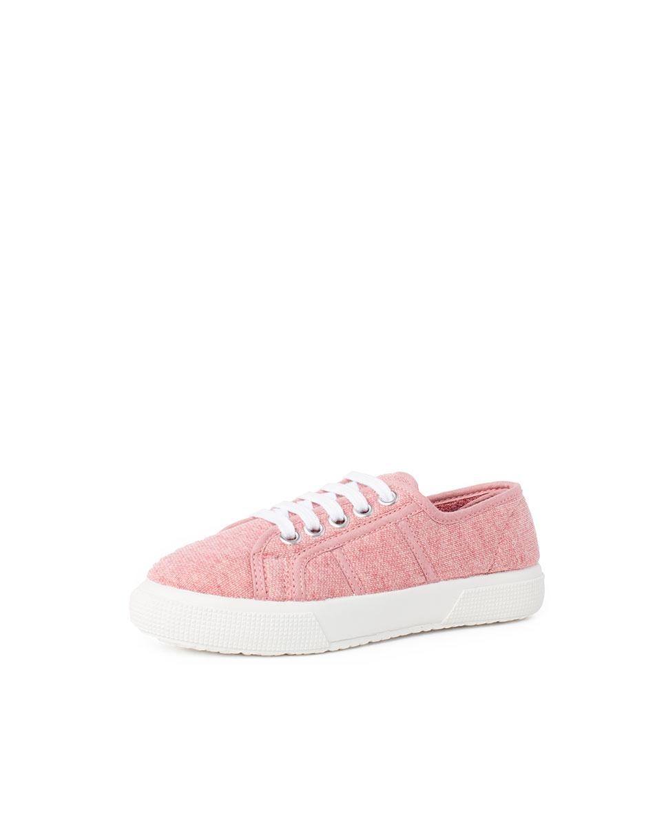 Zapatillas de lona de niños de tejido orgánico Rosa claro Pisamonas Rosa claro-2