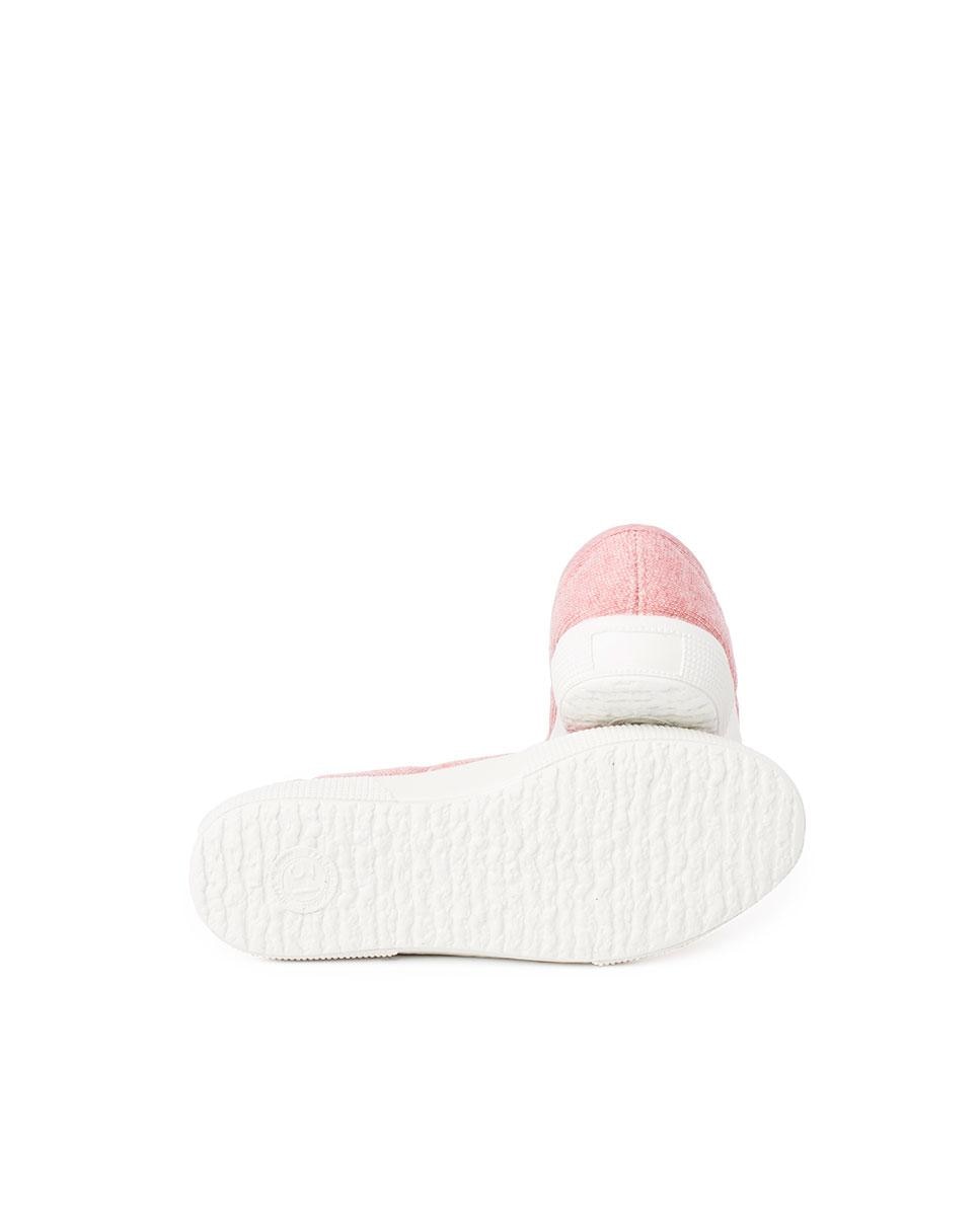 Zapatillas de lona de niños de tejido orgánico Rosa claro Pisamonas Rosa claro-3