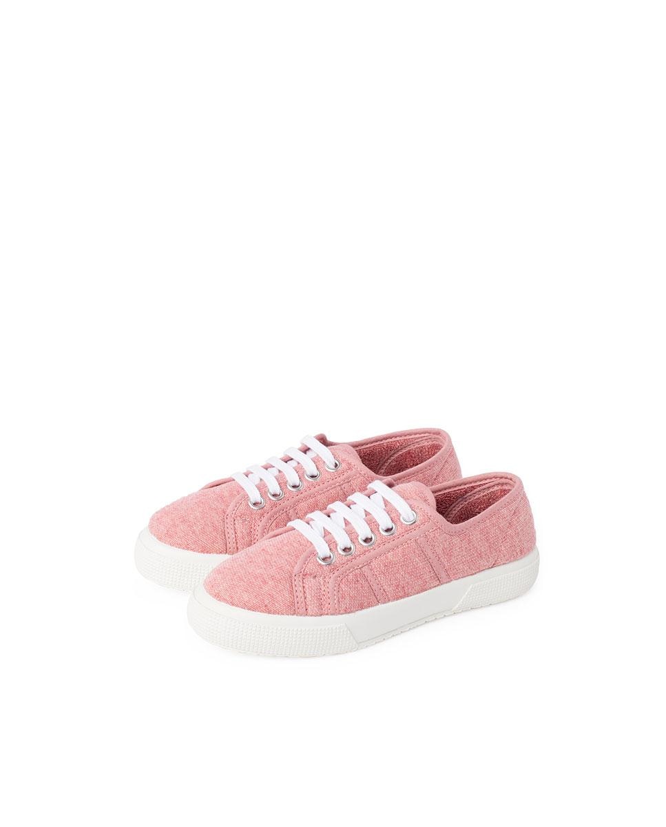 Zapatillas de lona de niños de tejido orgánico Rosa claro Pisamonas Rosa claro-4