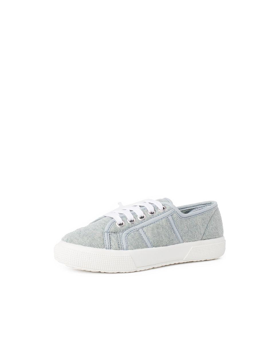 Zapatillas de lona de niños de tejido orgánico Verde grisáceo Pisamonas Verde grisáceo-2