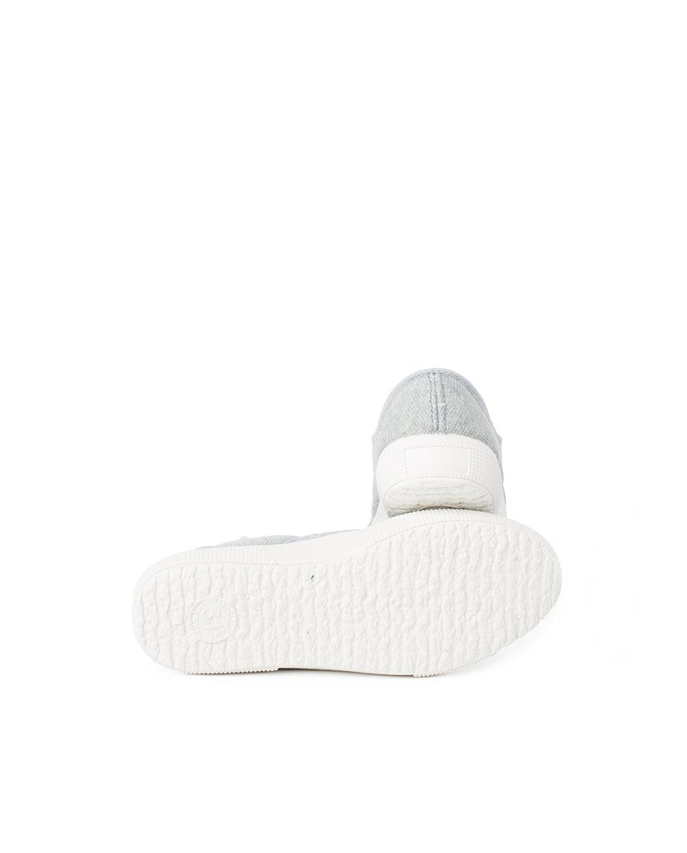 Zapatillas de lona de niños de tejido orgánico Verde grisáceo Pisamonas Verde grisáceo-3