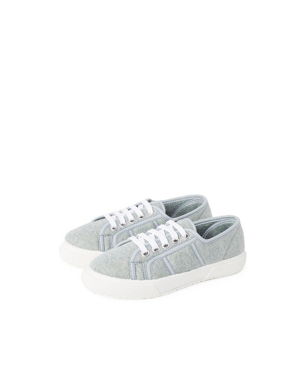 Zapatillas de lona de niños de tejido orgánico Verde grisáceo Pisamonas Verde grisáceo-4