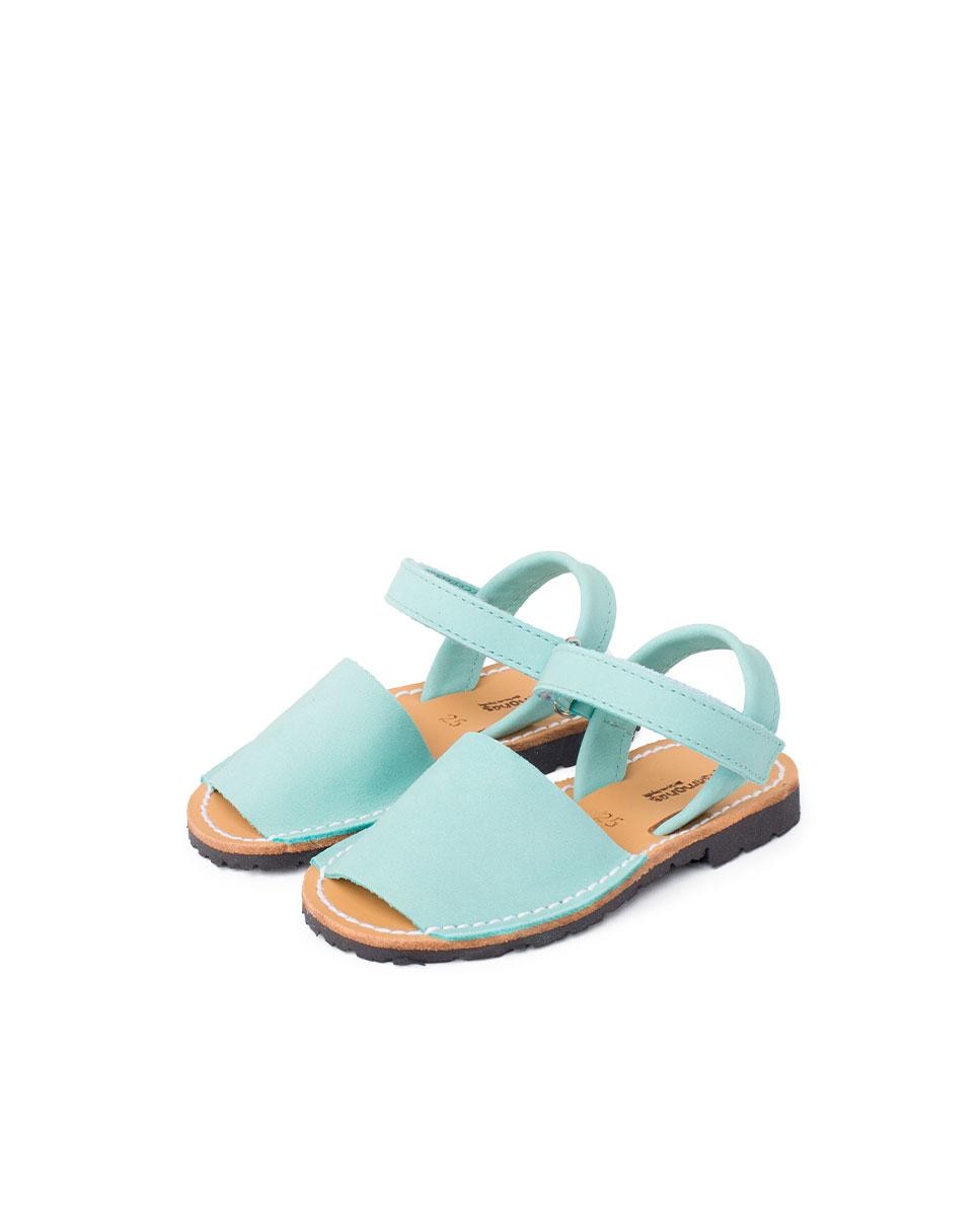 Menorquinas de niños avarcas nobuck cinta adherente - Pisamonas - Azul Azul-4