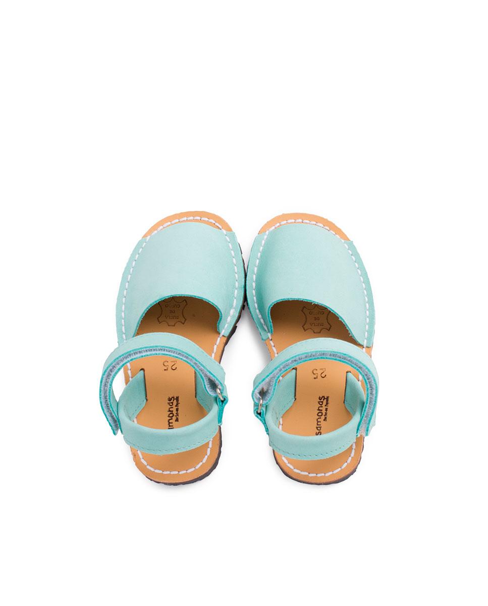 Menorquinas de niños avarcas nobuck cinta adherente - Pisamonas - Azul Azul-5