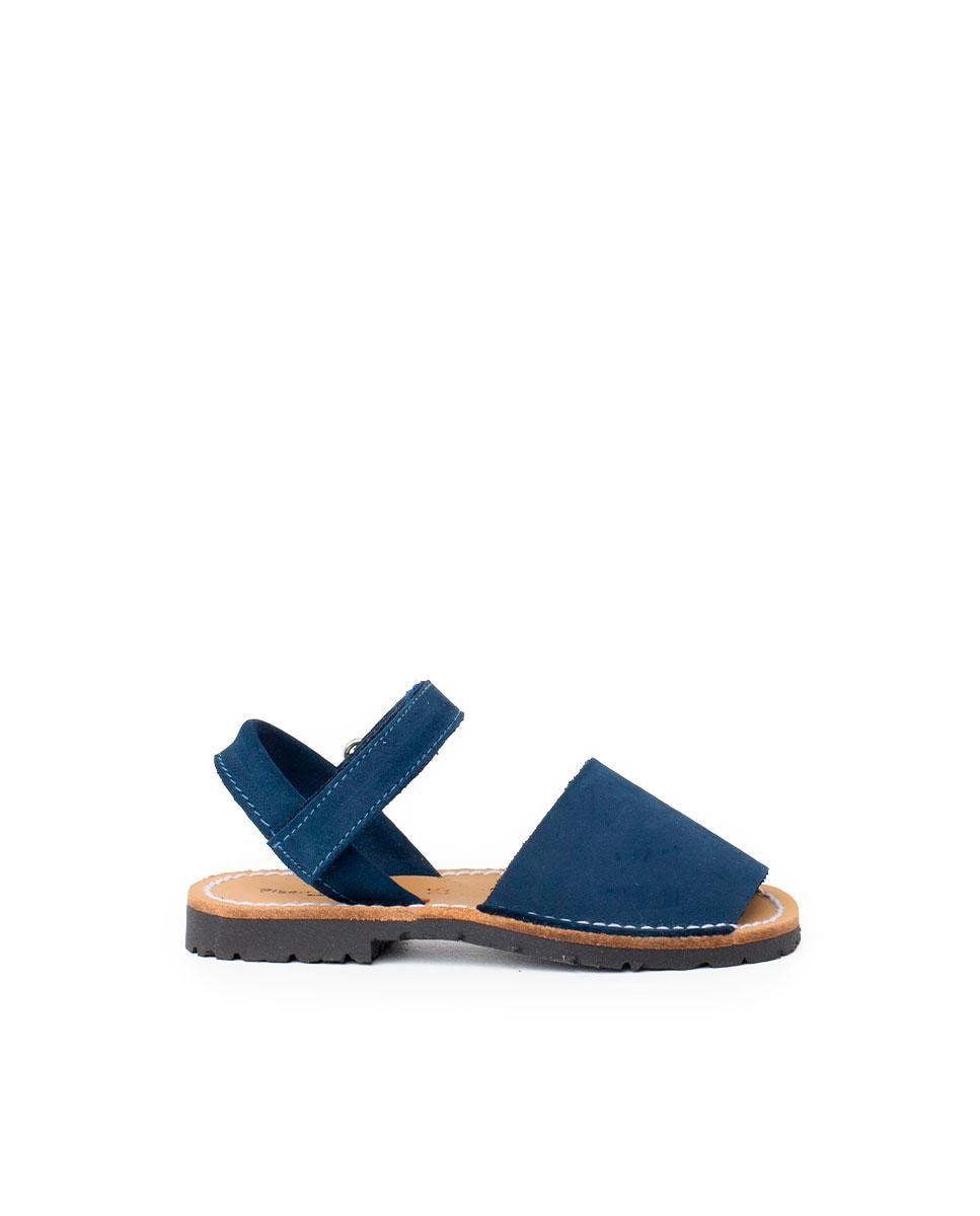 Menorquinas de niños avarcas nobuck cinta adherente - Pisamonas - Azul claro Azul claro-1