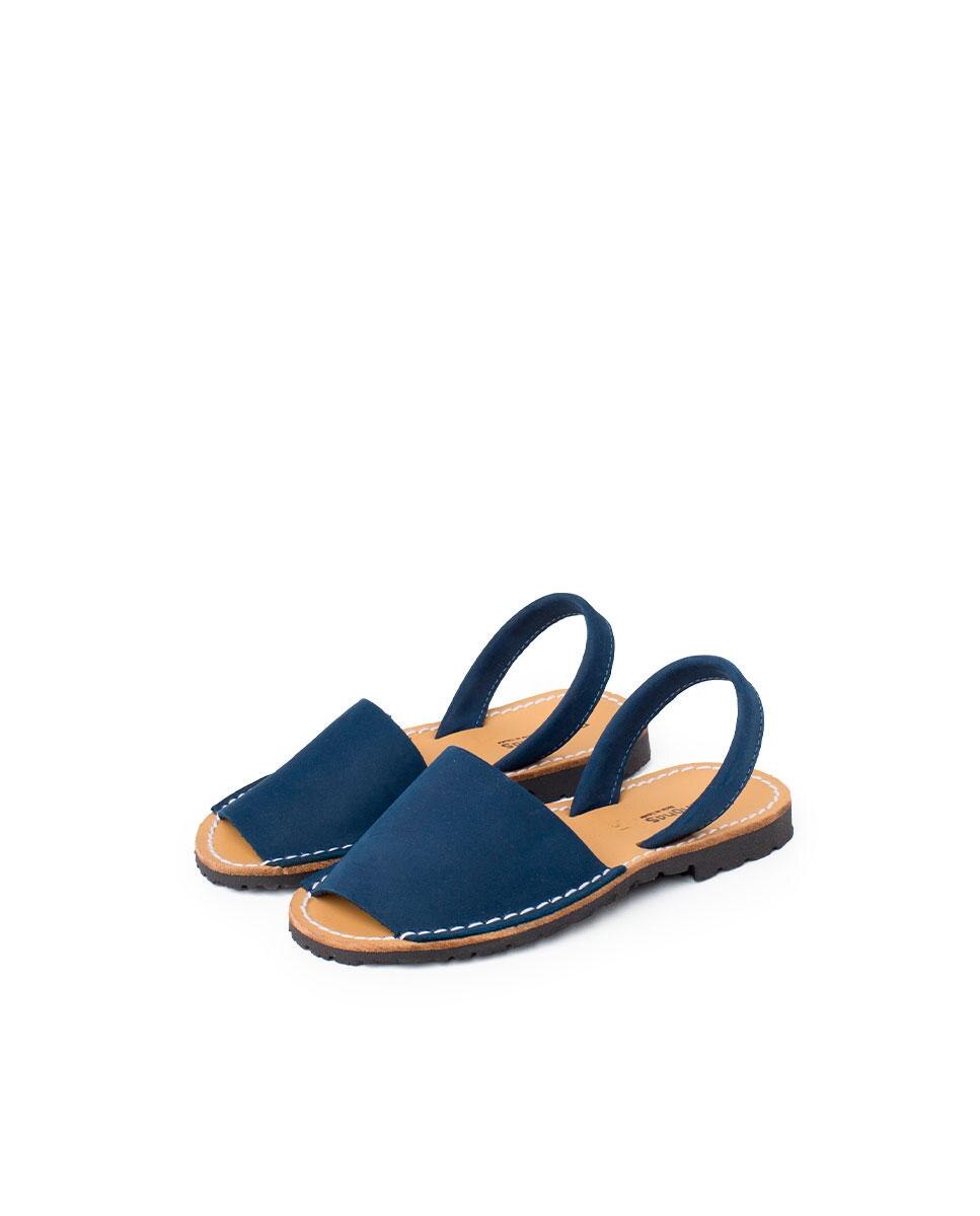 Menorquinas de niños de nobuck - Pisamonas - Azul claro Azul claro-4