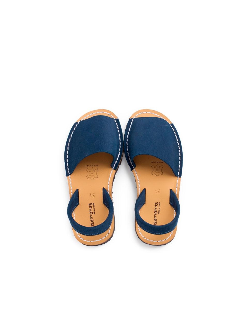 Menorquinas de niños de nobuck - Pisamonas - Azul claro Azul claro-5