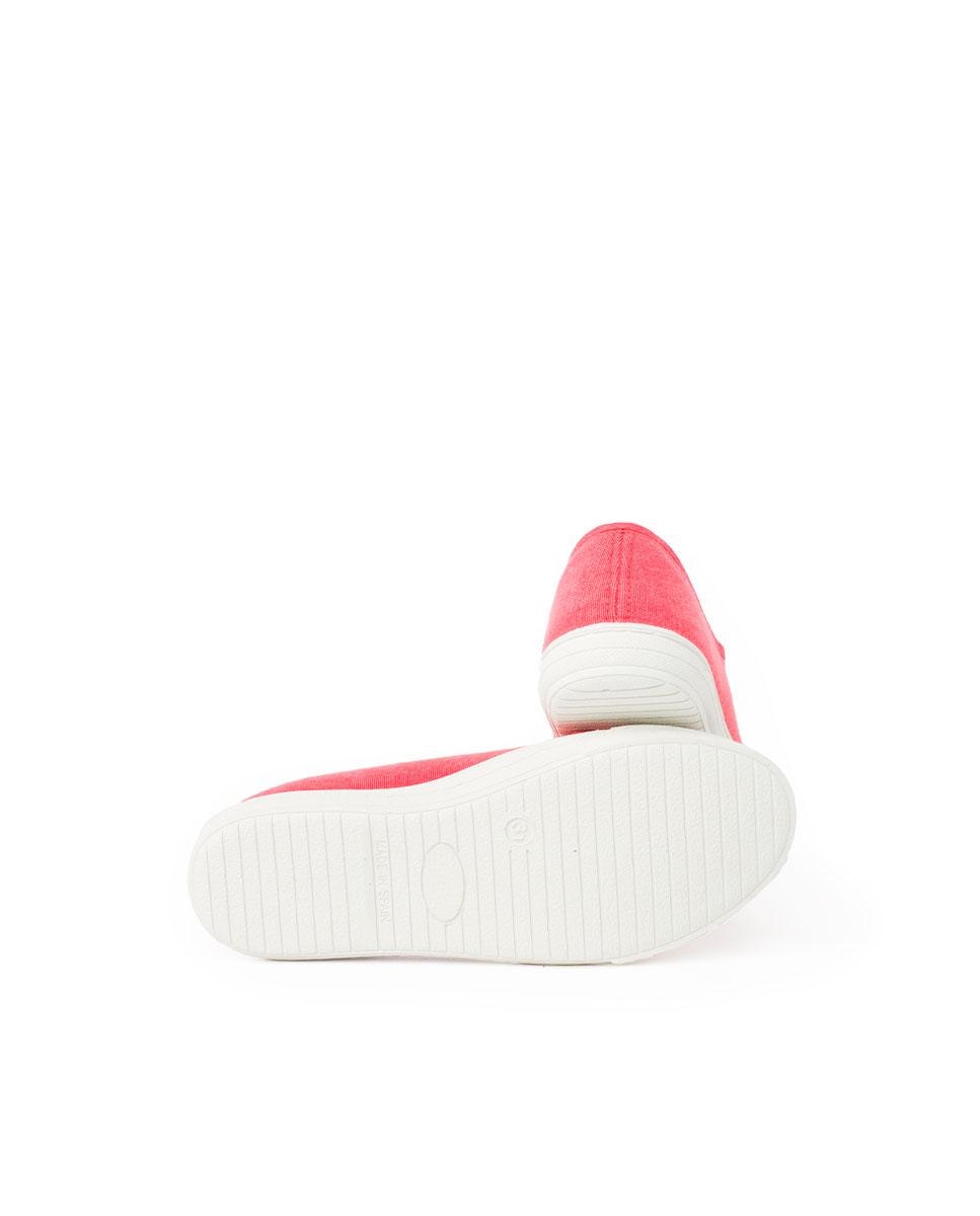 Zapatillas Tela Punta Goma Cordones en rosa - Pisamonas - Rojo / Blanco Rojo / Blanco-4